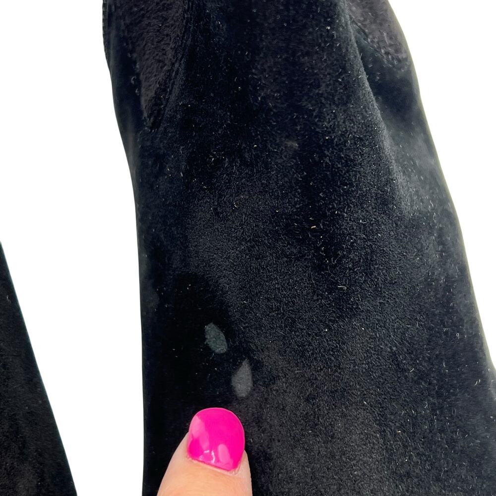 Donald Pliner Size 9 Italia Suede Boots Bootie‎ Black 3" Stiletto Heel Zip Ankle - Picture 5 of 16